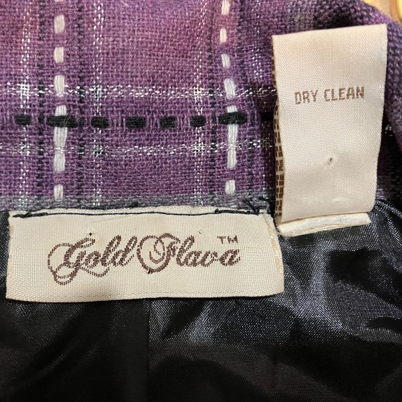 Purple Plaid Trench Coat - Picture 10 of 10